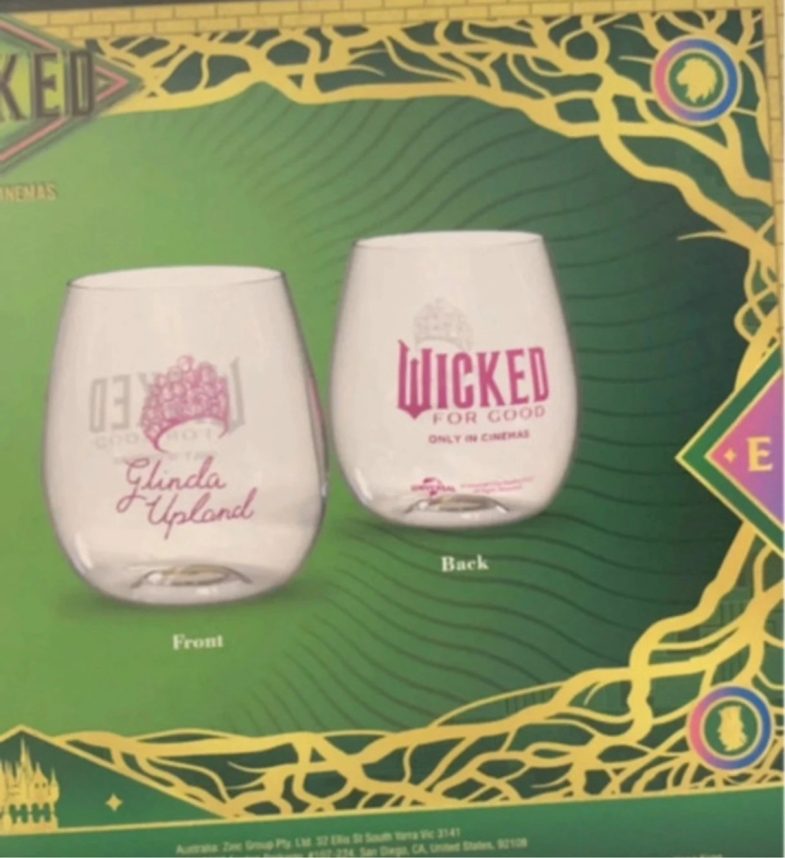 Collection verres  wicked new 